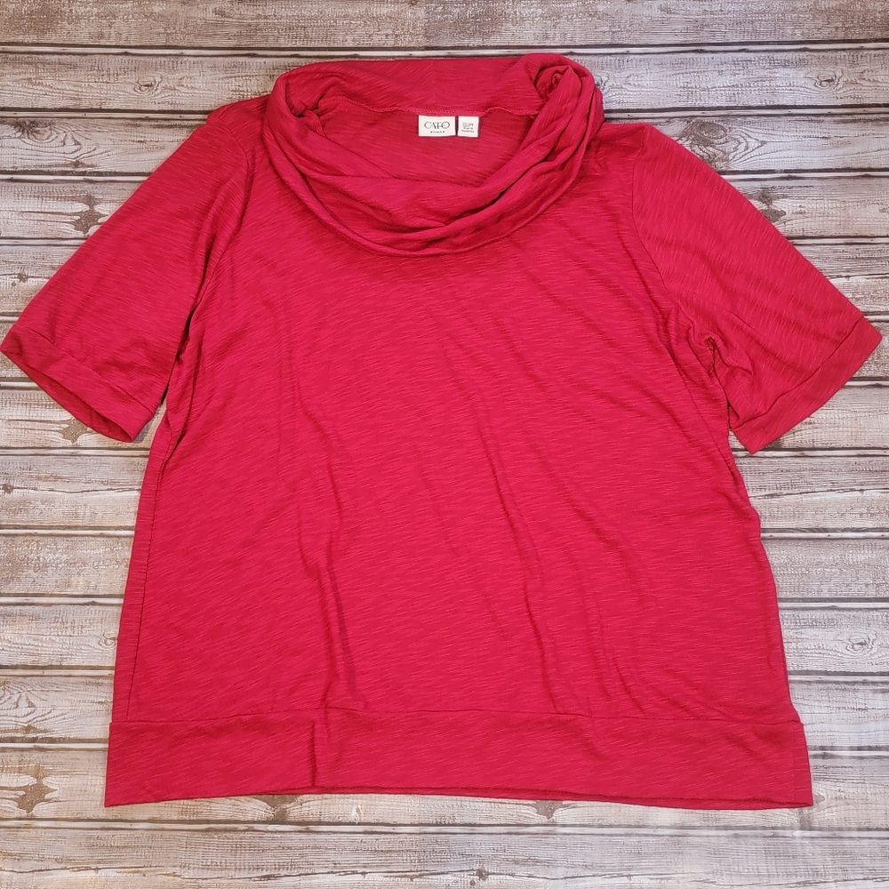 Cato Red Cowl Neck Top Size 22/24